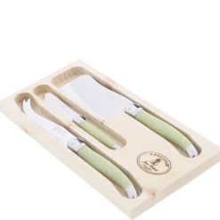Jean Dubost Laguiole Flatware|3-Piece Cheese Set in Green