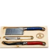 Jean Dubost Laguiole Flatware|3-Piece Cheese Set in Paris Colors