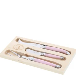 Jean Dubost Laguiole Flatware|3-Piece Cheese Set Pink