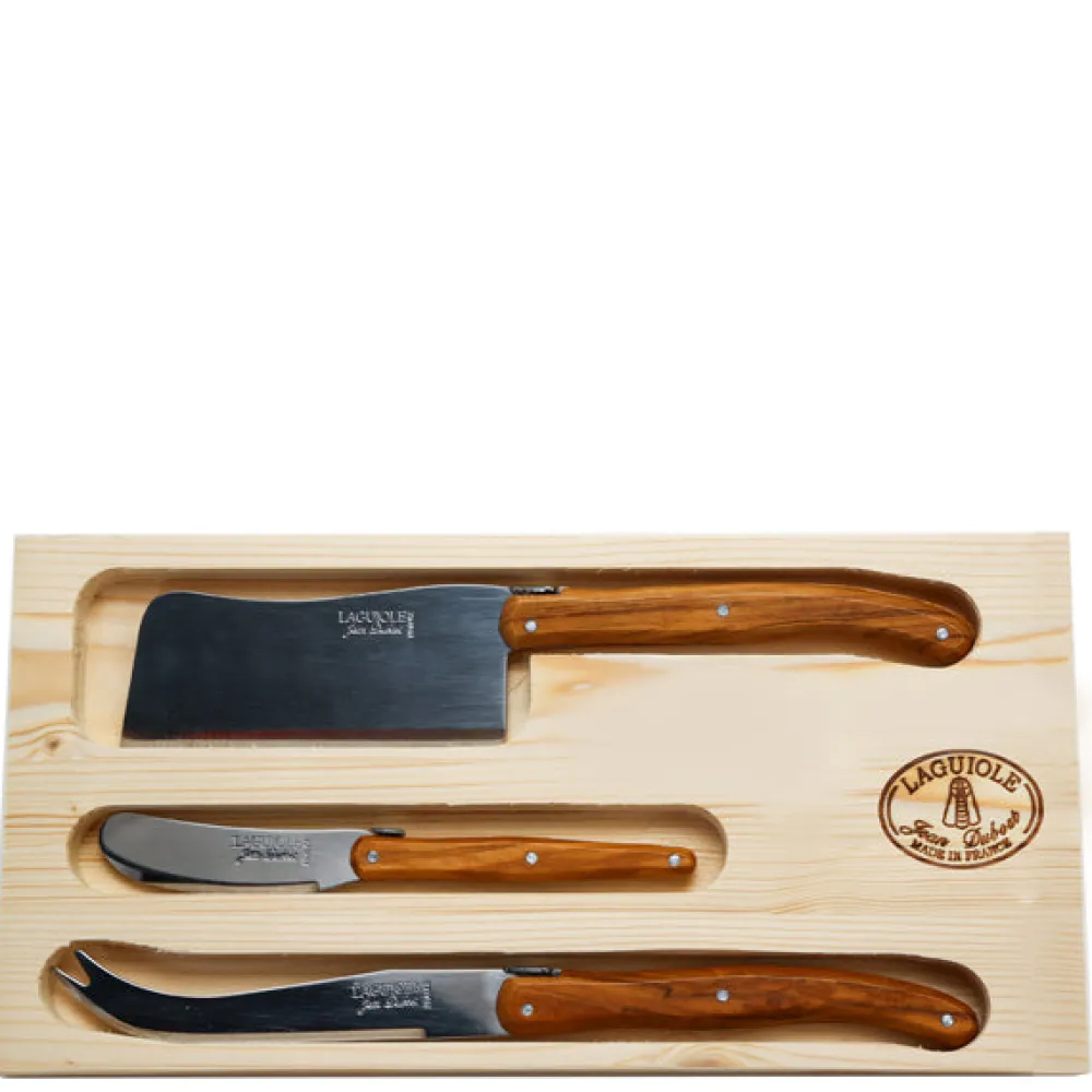 Jean Dubost Laguiole Flatware|3-Piece Cheese Set Rustic
