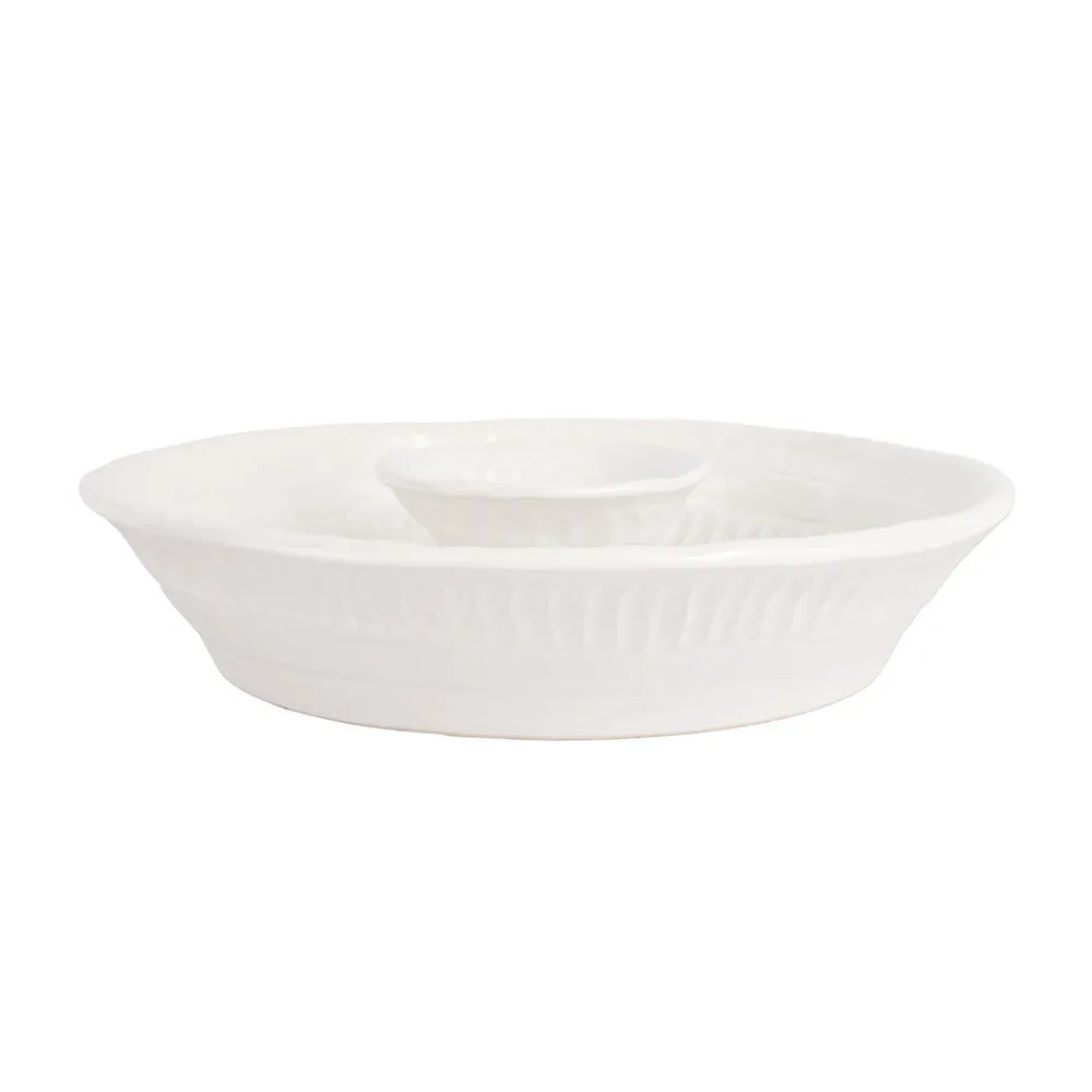 VIETRI Dinnerware|Pietra Serena Chip and Dip