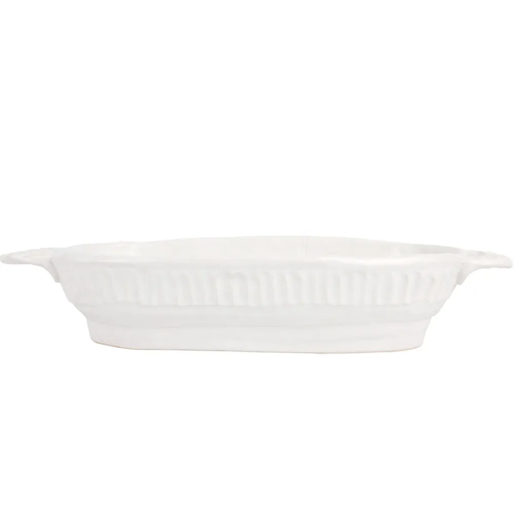 VIETRI Dinnerware|Pietra Serena Handled Oval Bowl