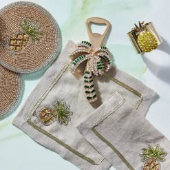 Joanna Buchanan Place Settings & Linens|Pineapple Napkin Rings in Yellow, Set of Two