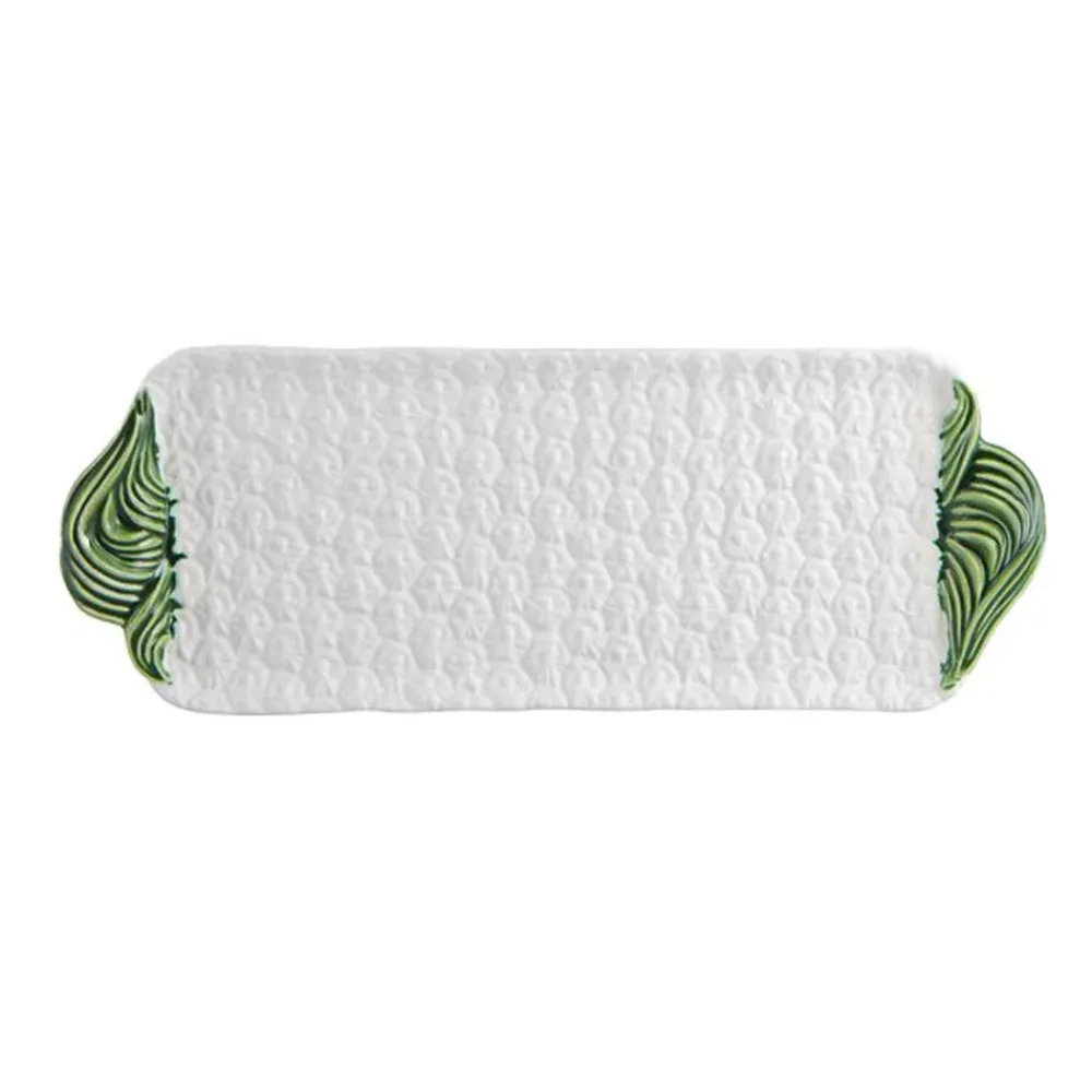 Bordallo Pinheiro Dinnerware|Pineapple Tart Tray in White