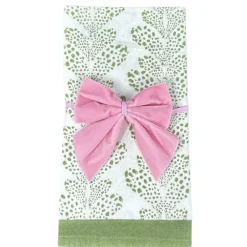 Flying Sheep Country Place Settings & Linens|Pink Bow Velvet Napkin Ties, Set of 4