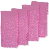 Chefanie Place Settings & Linens|Pink Eyelet Dinner Napkins, Set of 4
