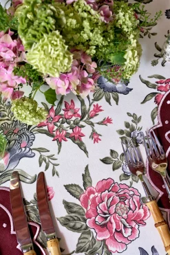 Loulou La Dune Place Settings & Linens|Pink Fall Floral Tablecloth