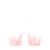 Paul Arnhold Glass Glassware|Pink Transparent Spotted Tumblers, Set of Two