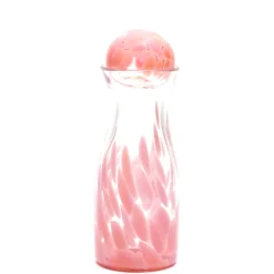 Paul Arnhold Glass Glassware|Pink Transparent Spotted Carafe