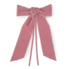 TriChi Design Place Settings & Linens|Pink Velvet Napkin Bows, Set of 4