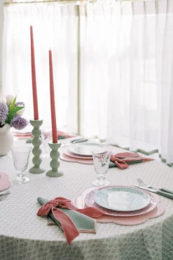 TriChi Design Place Settings & Linens|Pink Velvet Napkin Bows, Set of 4