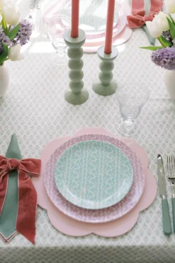 TriChi Design Place Settings & Linens|Pink Velvet Napkin Bows, Set of 4