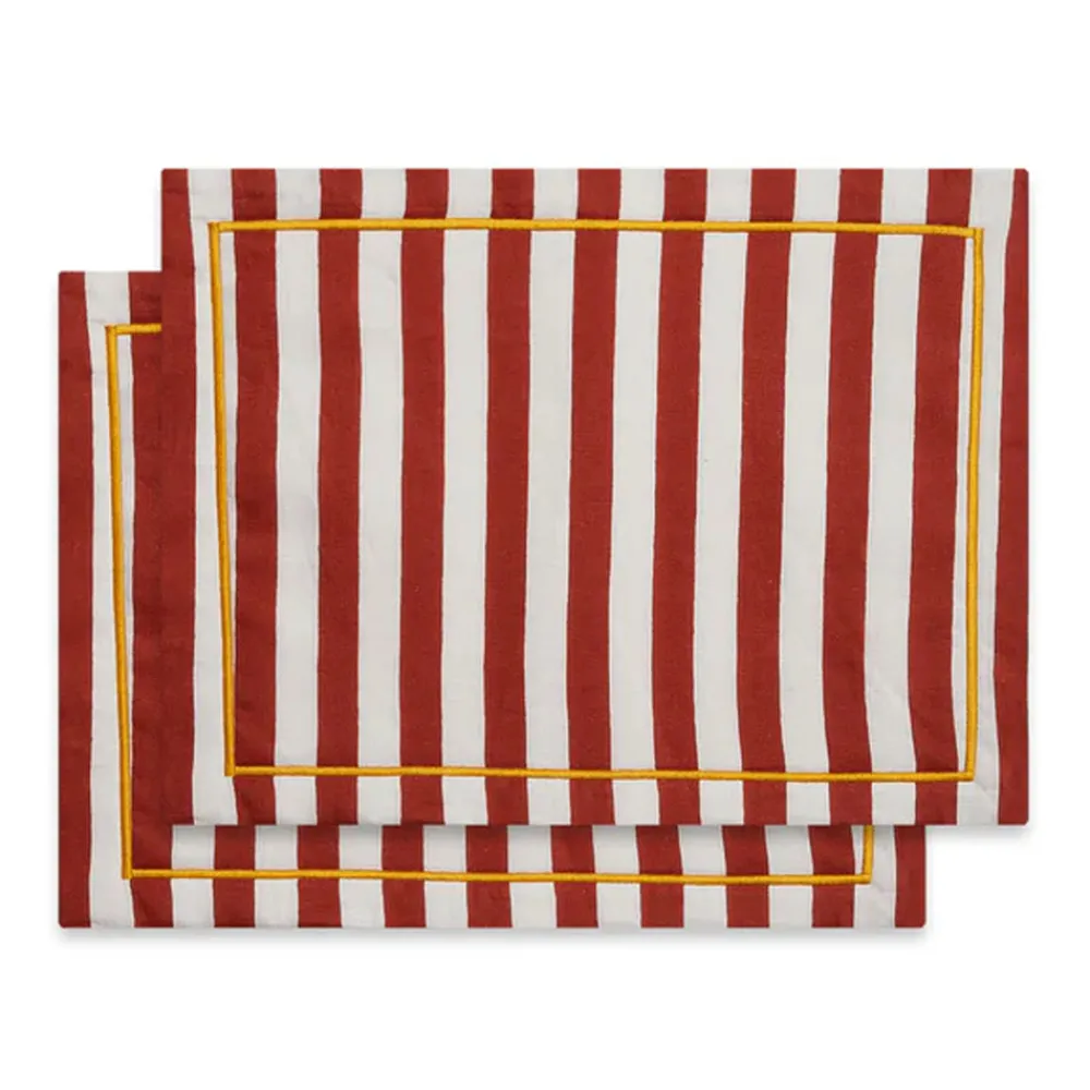 La DoubleJ Place Settings & Linens|Placemat in Riviera Mattone, Set of 2