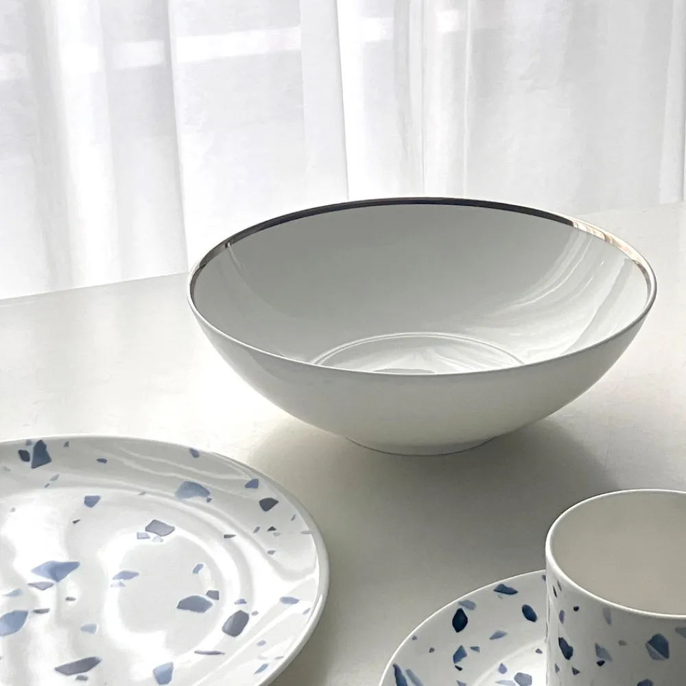 Twig NY Dinnerware|Platinum Edge Serving Bowl