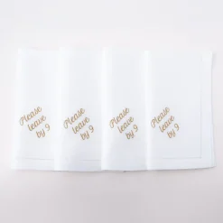 No Reservations Place Settings & Linens|Please Leave by 9 Dinner Napkins, Set of 12