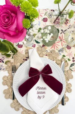 No Reservations Place Settings & Linens|Please Leave by 9 Dinner Napkins, Set of 12