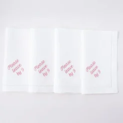 No Reservations Place Settings & Linens|Please Leave by 9 Dinner Napkins, Set of 12