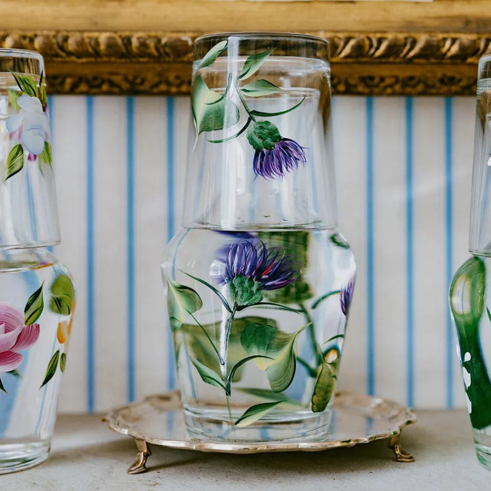 Petra Palumbo Glassware|Plume Thistle Carafe And Tumbler