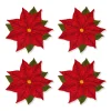 Chefanie Place Settings & Linens|Poinsettia Cocktail Napkins, Set of 4