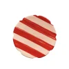 Vaisselle Dinnerware|Popi Dessert Plate in Popi-Nude & Red Stripe