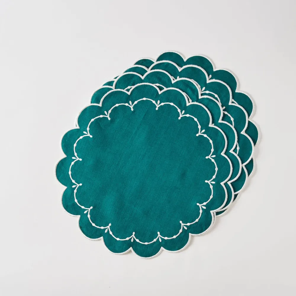 Maison Margaux Place Settings & Linens|Poppy Forest Green Placemat, Set of 4