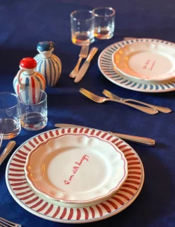 Sveva's Home Dinnerware|Pour Toi, J'irais Décrocher La Lune Scalloped Plate, Set of 6