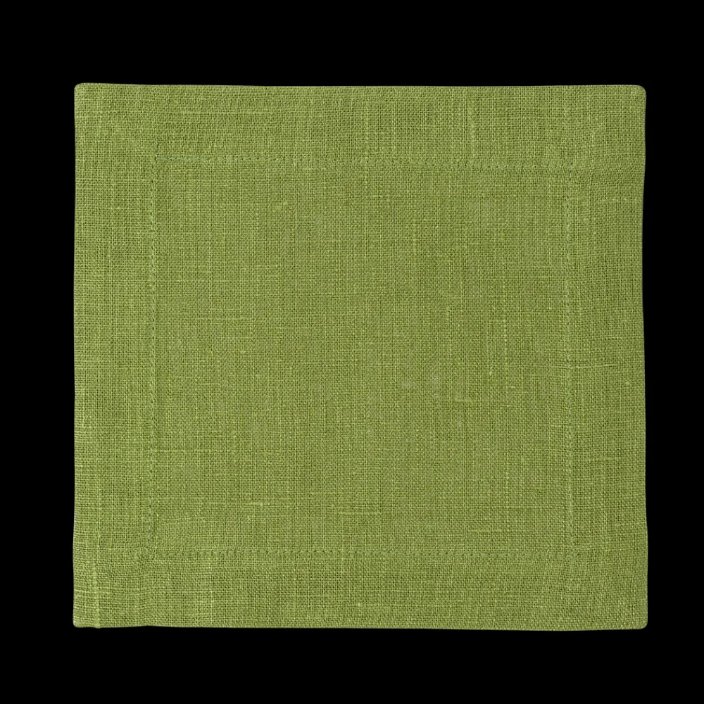 Henry Handwork Place Settings & Linens|Prism Lime Cocktail Napkin in Linen