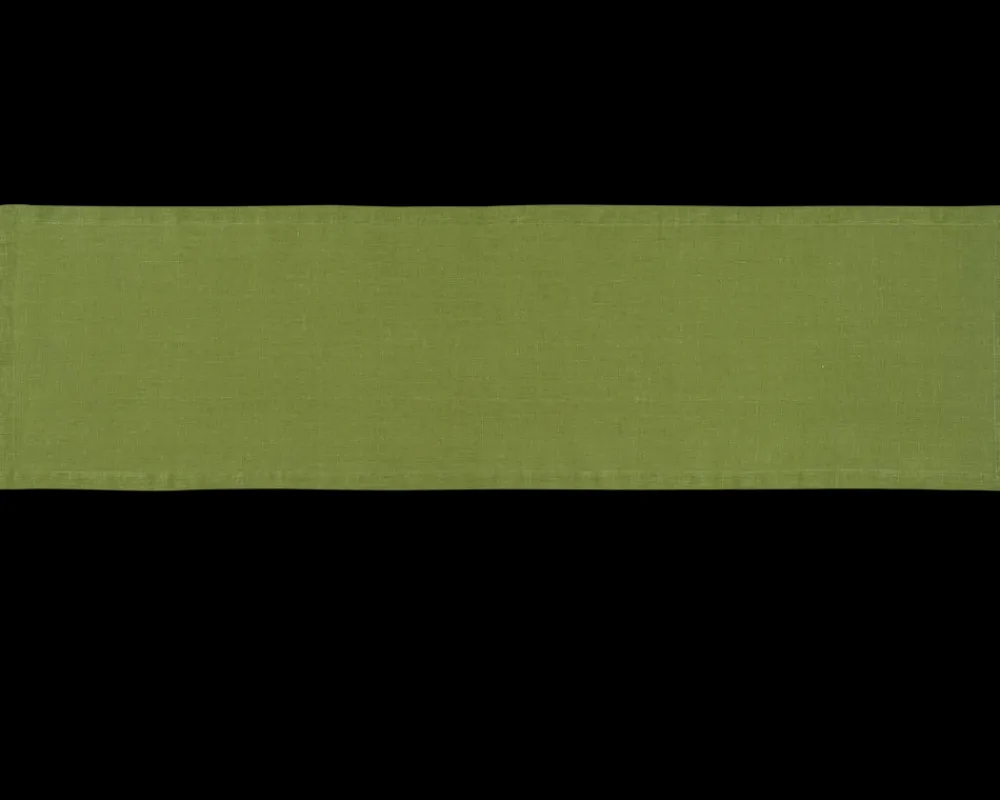 Henry Handwork Place Settings & Linens|Prism Lime Table Runner in Linen