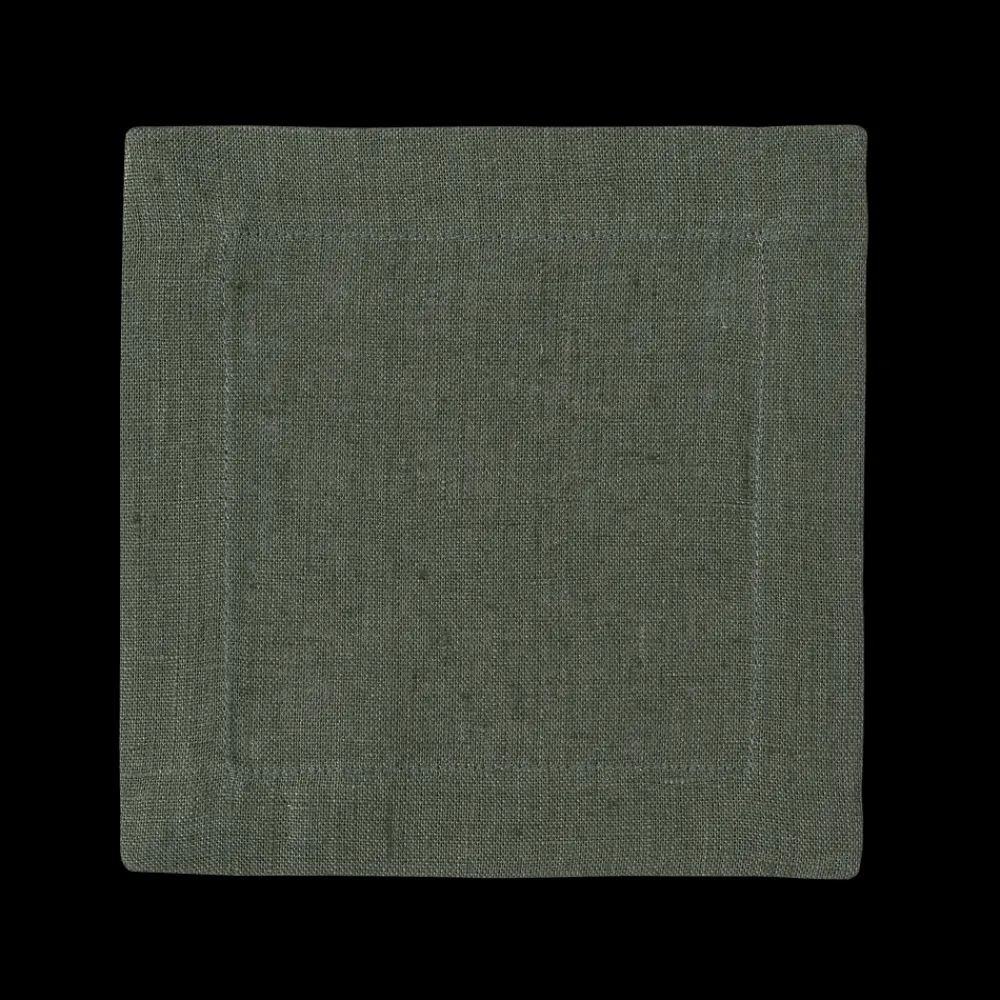 Henry Handwork Place Settings & Linens|Prism Pewter Cocktail Napkin in Linen