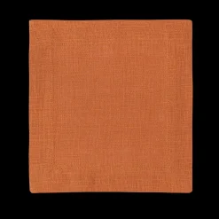 Henry Handwork Place Settings & Linens|Prism Tangerine Cocktail Napkin in Linen