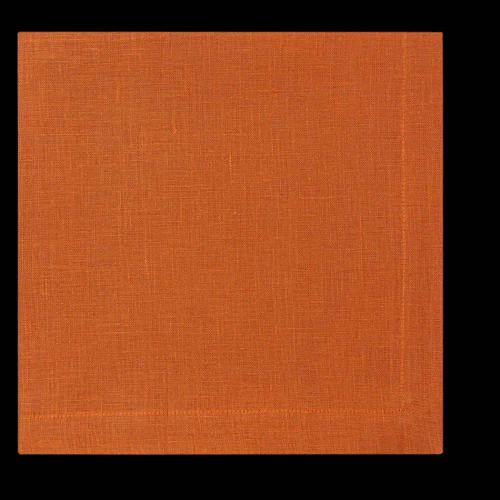Henry Handwork Place Settings & Linens|Prism Tangerine Napkin in Linen