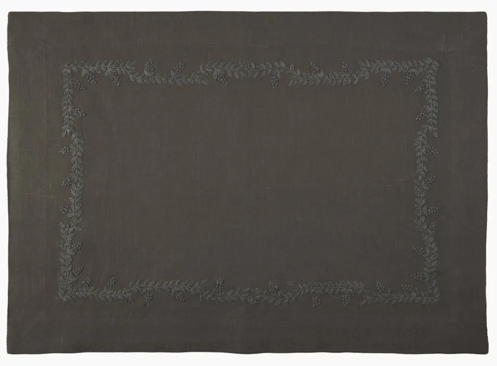 Henry Handwork Place Settings & Linens|Prism Vine Linen Placemat in 13 Colors