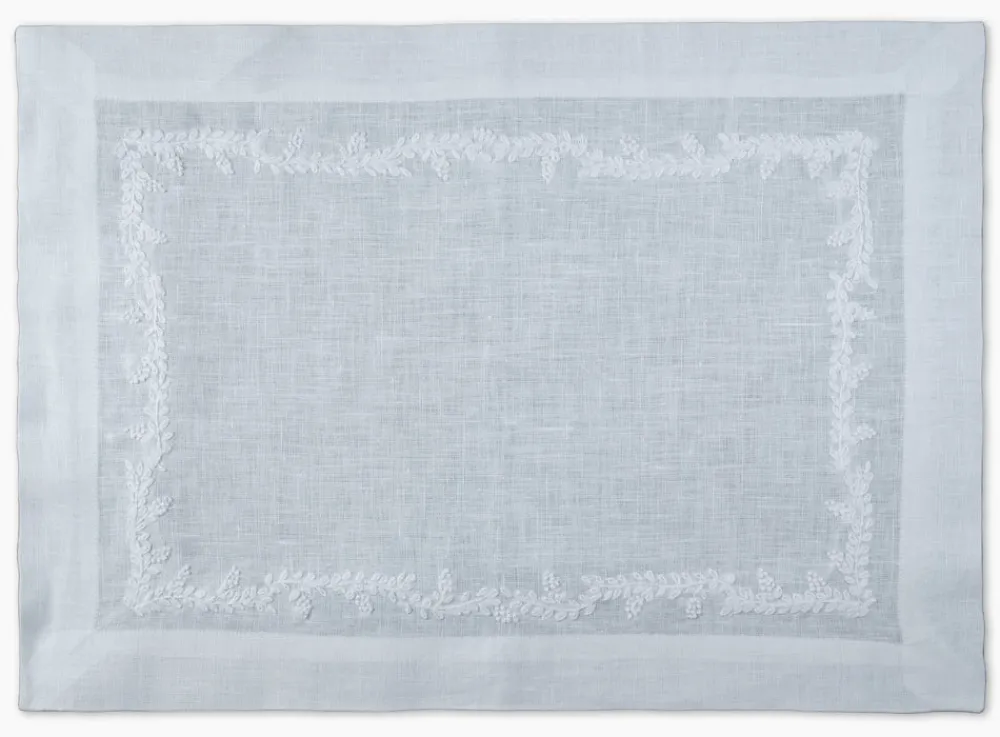 Henry Handwork Place Settings & Linens|Prism Vine Linen Placemat in 13 Colors