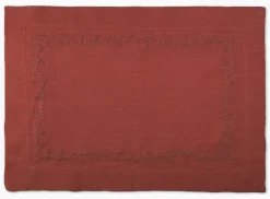 Henry Handwork Place Settings & Linens|Prism Vine Linen Placemat in 13 Colors