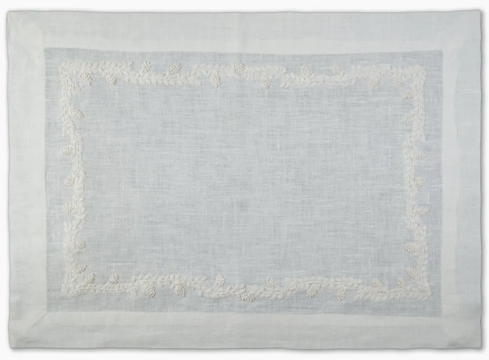 Henry Handwork Place Settings & Linens|Prism Vine Linen Placemat in 13 Colors