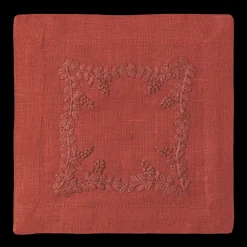 Henry Handwork Place Settings & Linens|Prism Vine Linen Square Cocktail Napkins