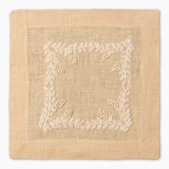 Henry Handwork Place Settings & Linens|Prism Vine Linen Square Cocktail Napkins