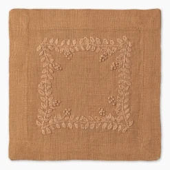 Henry Handwork Place Settings & Linens|Prism Vine Linen Square Cocktail Napkins