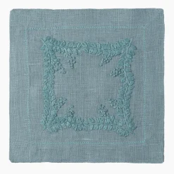 Henry Handwork Place Settings & Linens|Prism Vine Linen Square Cocktail Napkins