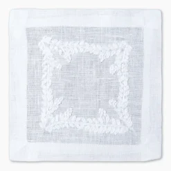 Henry Handwork Place Settings & Linens|Prism Vine Linen Square Cocktail Napkins