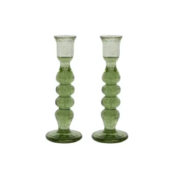 Juliska Candles|Provence 7" Candlestick, Set of 2 in Basil
