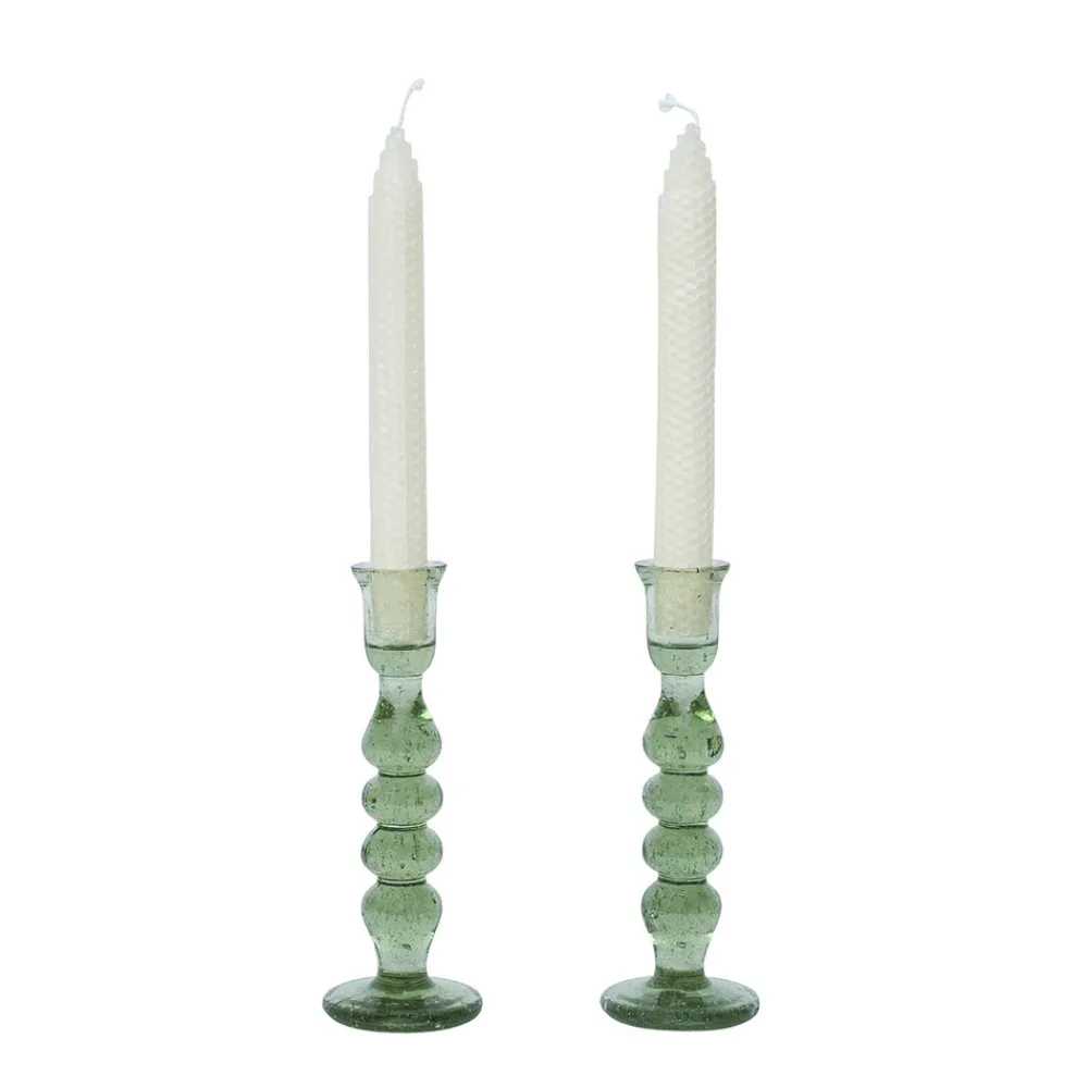 Juliska Candles|Provence 7" Candlestick, Set of 2 in Basil