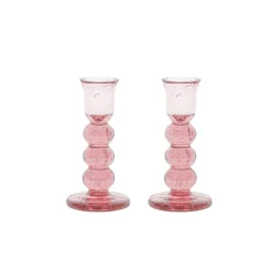 Juliska Candles|Provence 5" Candlestick, Set of 2 in Blush