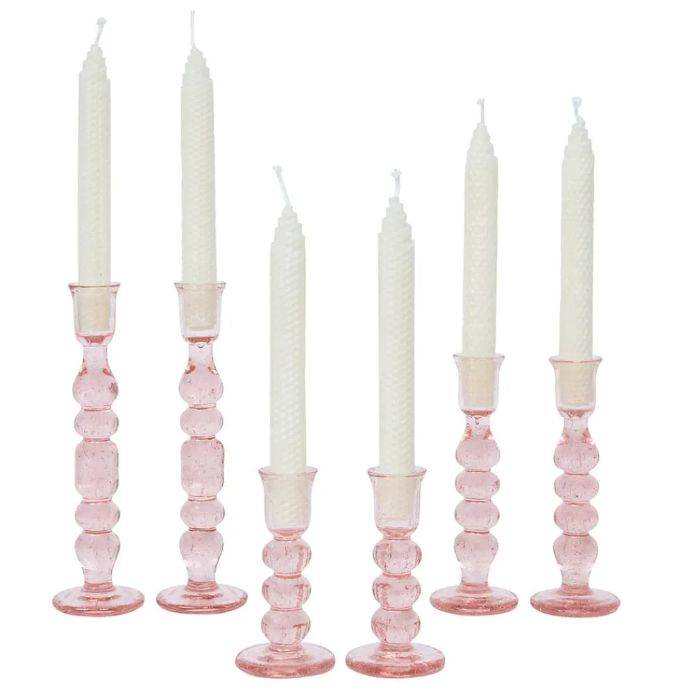 Juliska Candles|Provence 9" Candlestick, Set of 2 in Blush