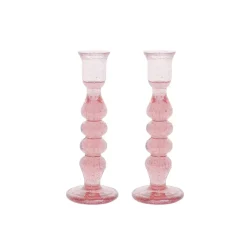 Juliska Candles|Provence 7" Candlestick, Set of 2 in Blush