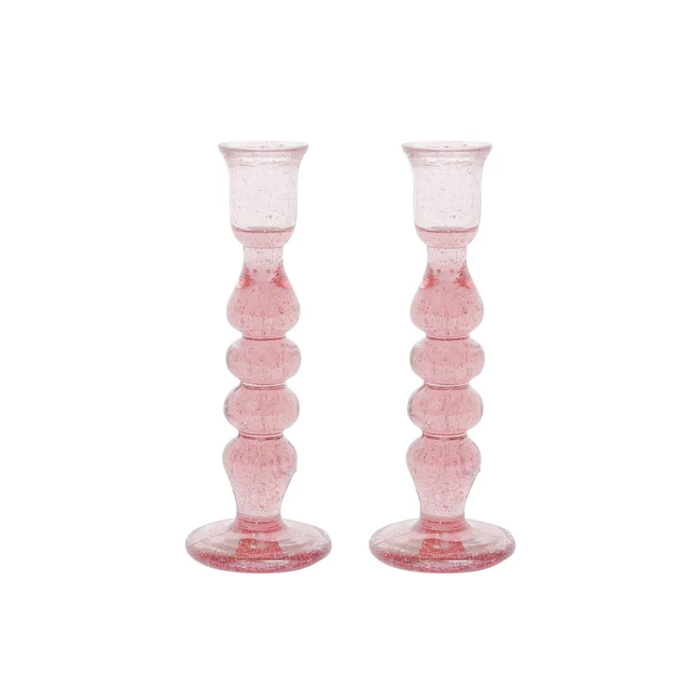 Juliska Candles|Provence 7" Candlestick, Set of 2 in Blush
