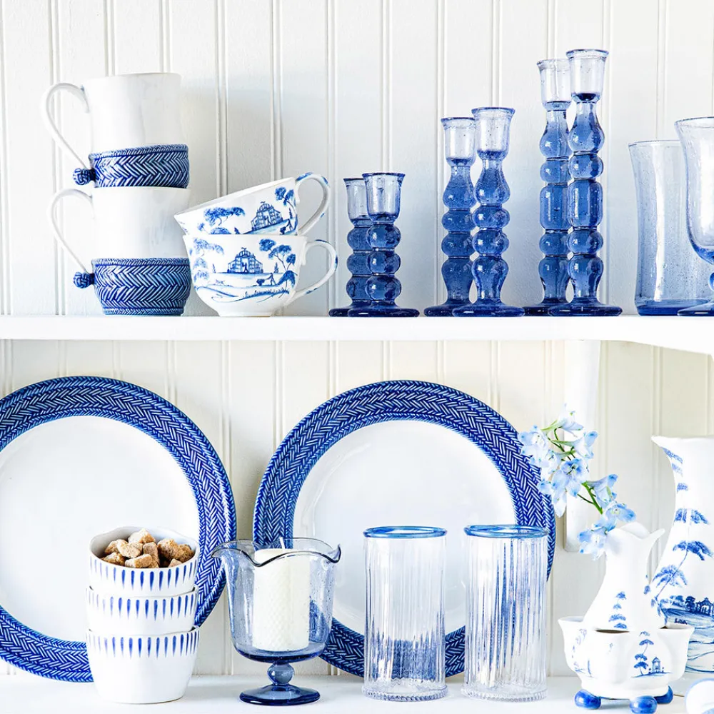 Juliska Candles|Provence 5" Candlestick, Set of 2 in Chambray