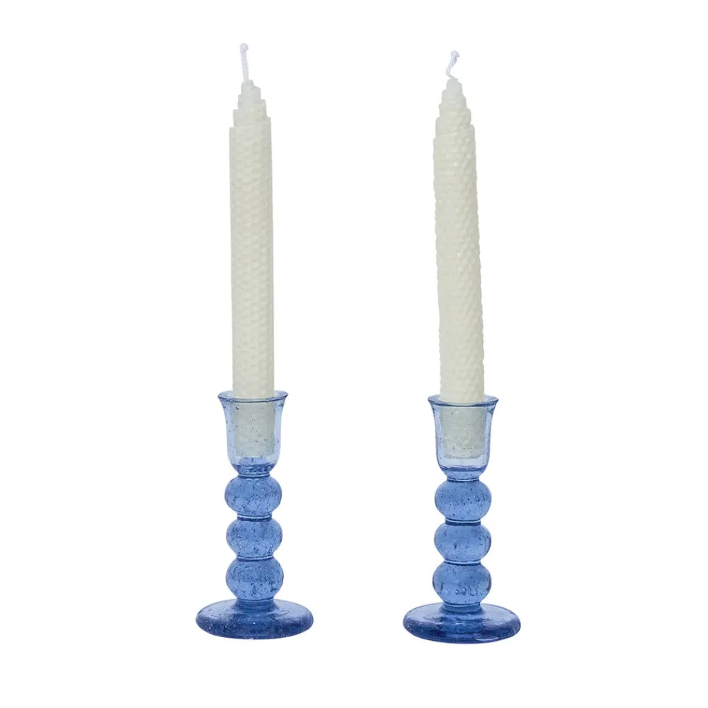 Juliska Candles|Provence 5" Candlestick, Set of 2 in Chambray
