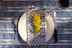 Couleur Nature Place Settings & Linens|Provence Avignon Napkins in Blue & Marine , Set of 6