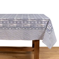 Couleur Nature Place Settings & Linens|Provence Avignon Tablecloth in Blue & Marine